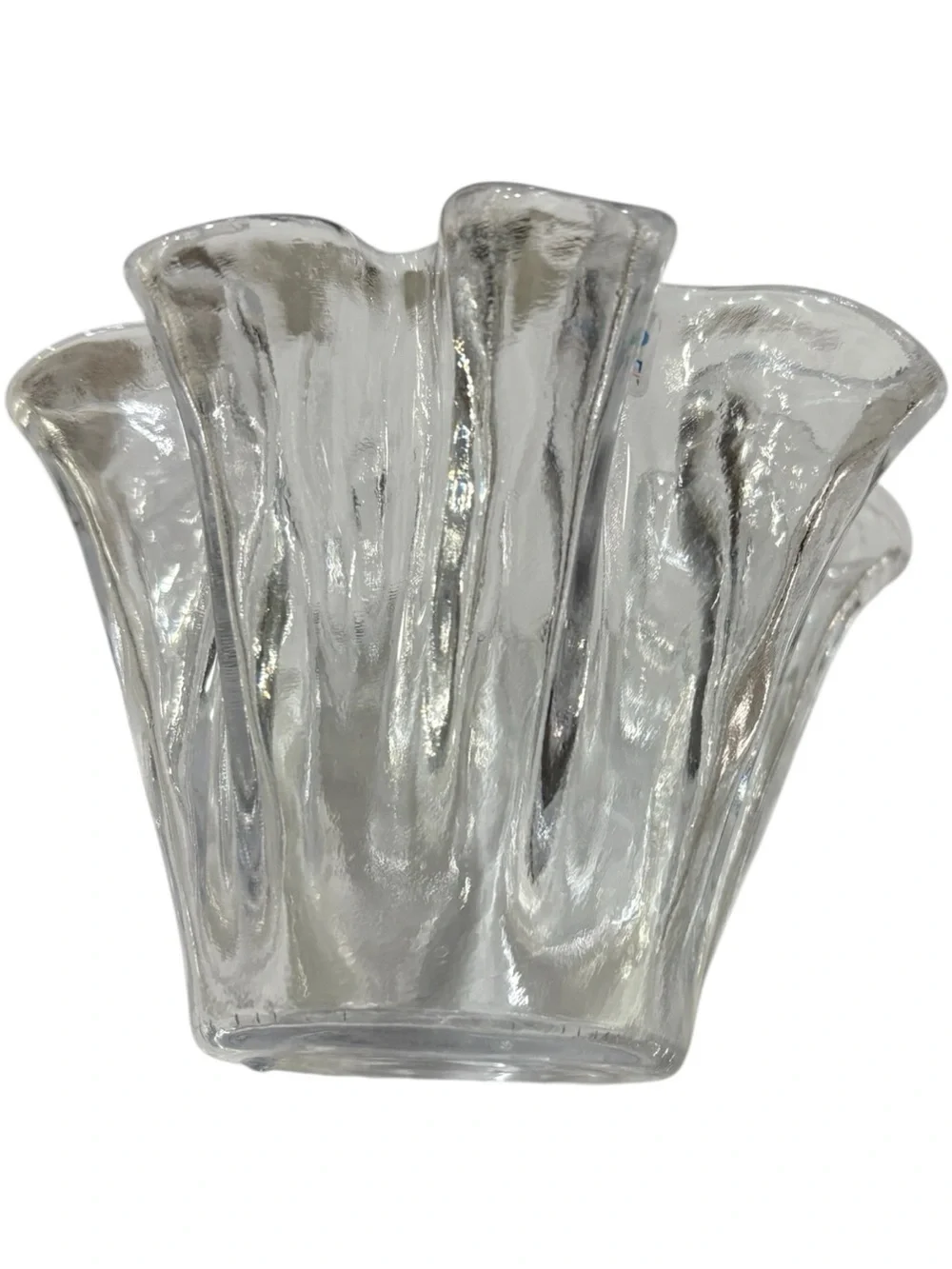 Eva Muurla Scandinavian Hand Blown Art Glass Vase~Finland Vintage ~ NWT